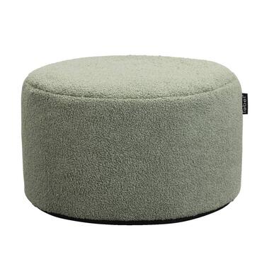 Lebel poef Teddy - olijfgroen - 48x28 cm - Leen Bakker
