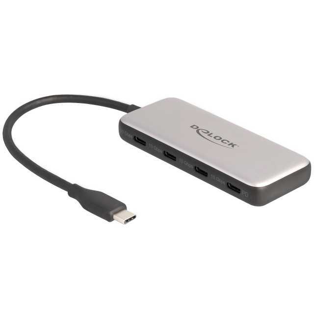 DeLOCK USB 10 Gbps USB Type-C Hub + 4 x USB Type-C female en PD 85 Watt usb-hub