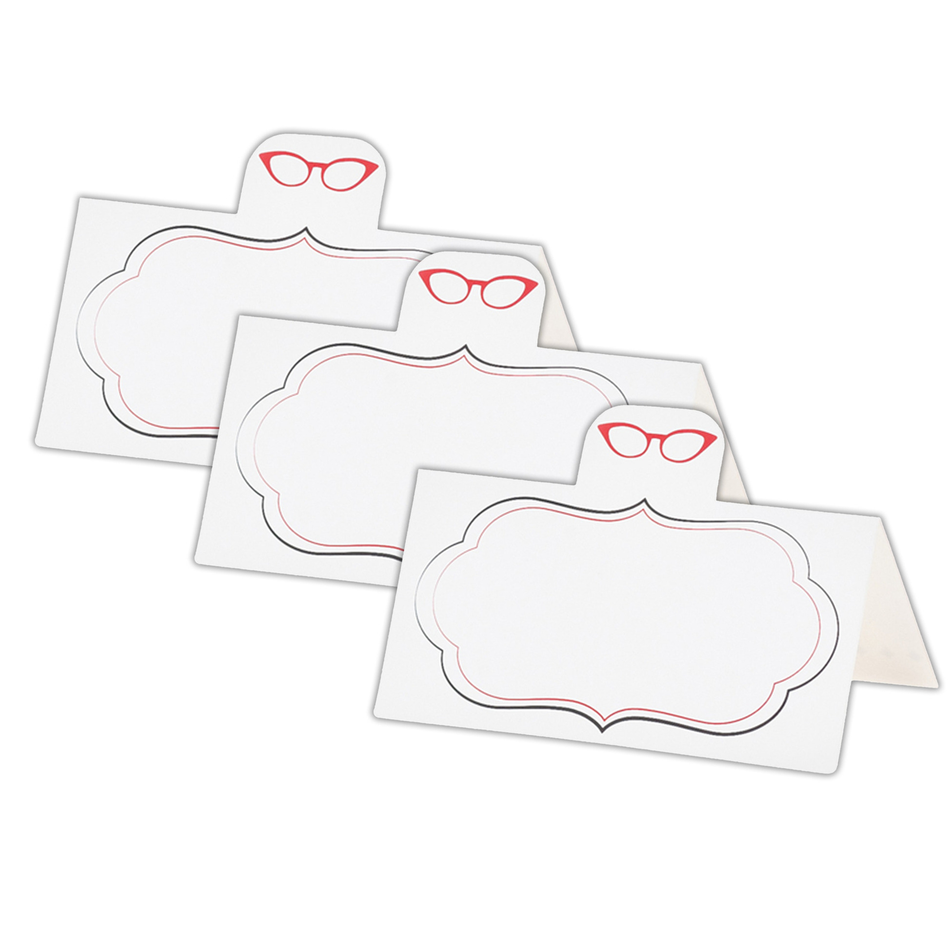 Naamkaartjes/plaatskaartjes - bruiloft - wit - Lady - 50x stuks - 10 x 5 cm -