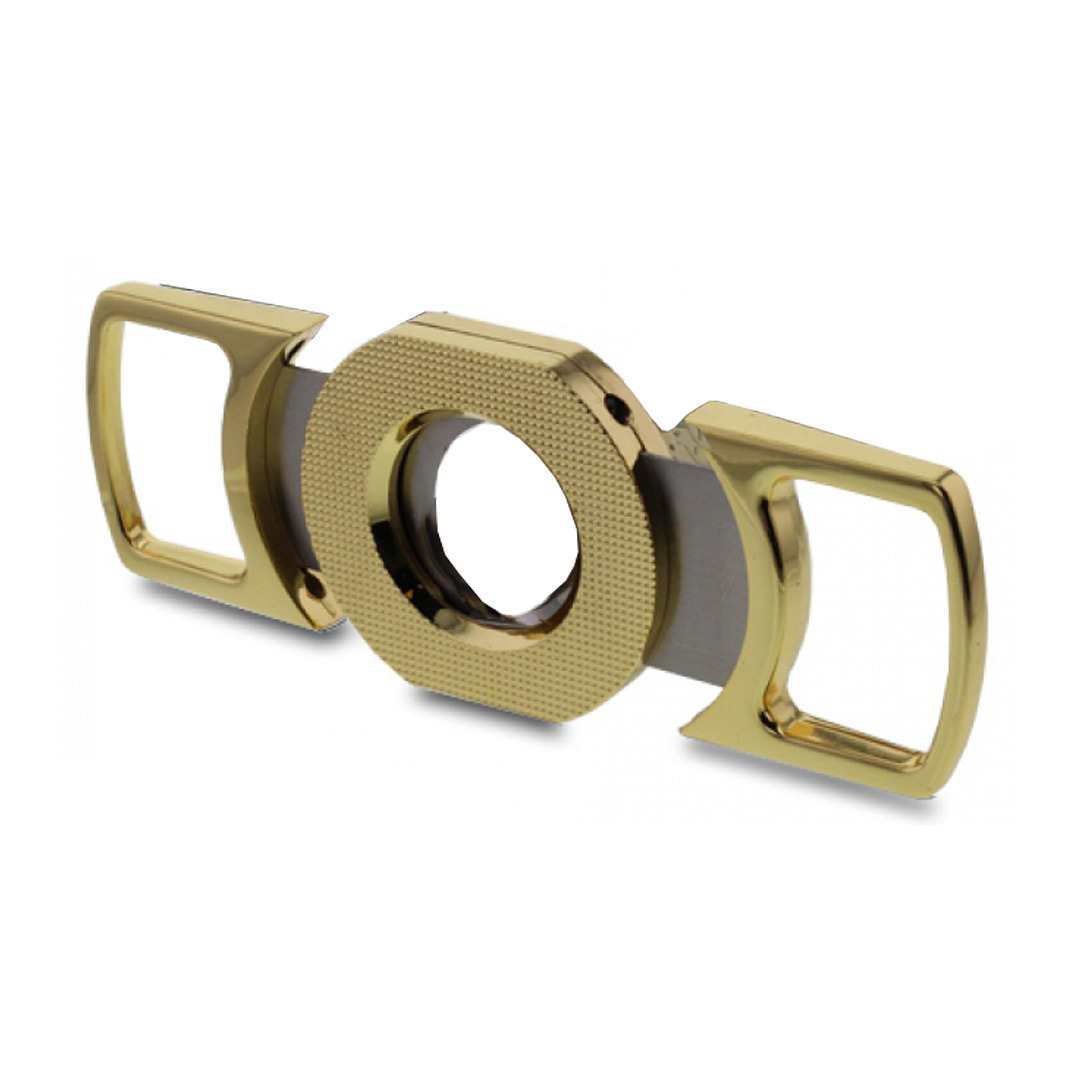 Sigarenknipper - double-cut - goud - XL D26 mm - sigaren accessoires / sigarensnijder -