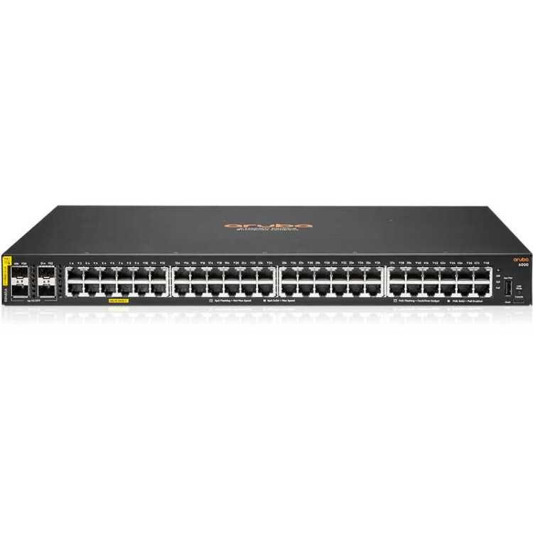 Hewlett Packard Enterprise Aruba CX 6000 48G CL4 PoE 4SFP switch 370 Watt PoE
