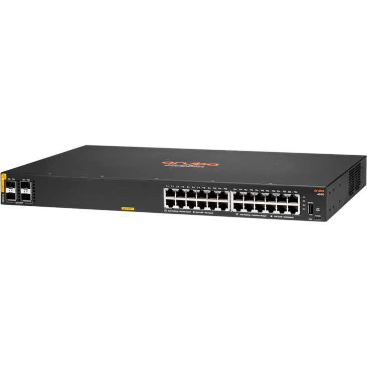 Hewlett Packard Enterprise Aruba CX 6000 24G CL4 PoE 4SFP switch 370 Watt PoE