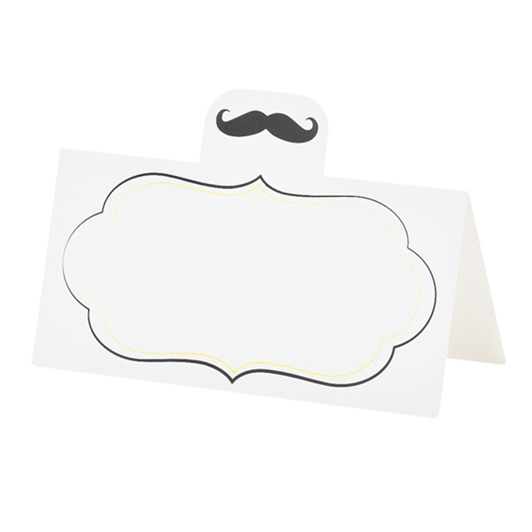 Naamkaartjes/plaatskaartjes - bruiloft - wit - Mister - 10x stuks - 10 x 5 cm -