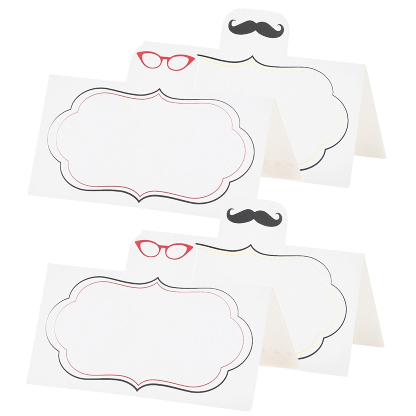 Naamkaartjes/plaatskaartjes - bruiloft - wit - Ladys and Gents - 20x stuks - 10 x 5 cm -