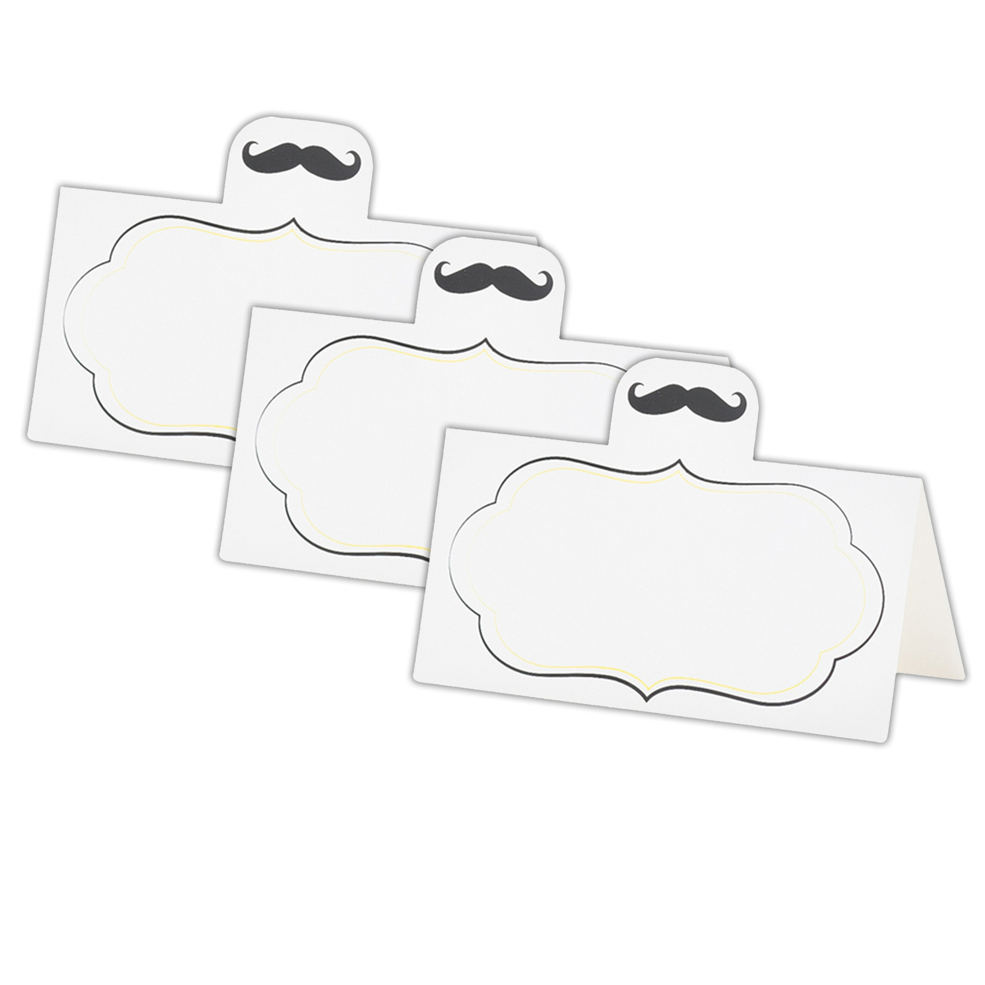 Naamkaartjes/plaatskaartjes - bruiloft - wit - Mister - 50x stuks - 10 x 5 cm -