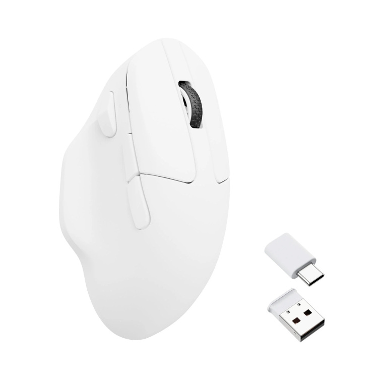 Keychron M7 Wireless Mouse gaming muis 100 - 26.000 DPI, 2.4 GHz | Bluetooth 5.1 | USB-C