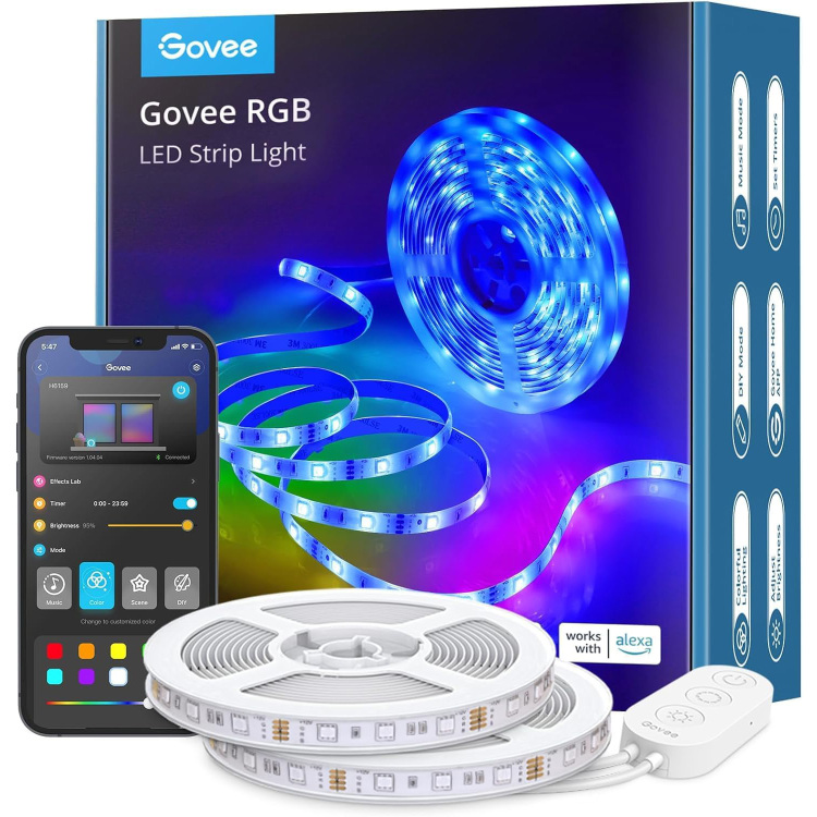 Govee H6110 RGB LED strip Light ledstrip 2x 5 meter, Wifi, Bluetooth