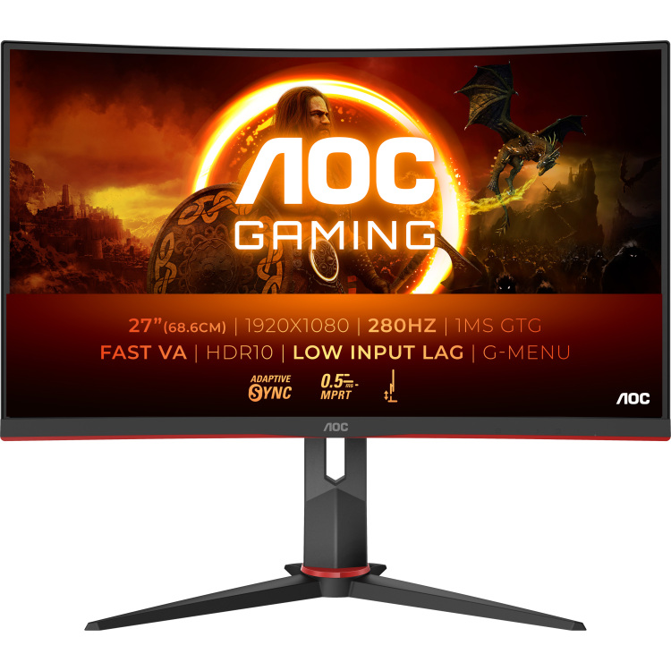 AOC C27G2Z3/BK gaming monitor 280Hz, HDMI, DisplayPort