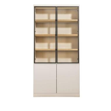 Wandkast Virgil - zand - 220x110x40 cm - Leen Bakker