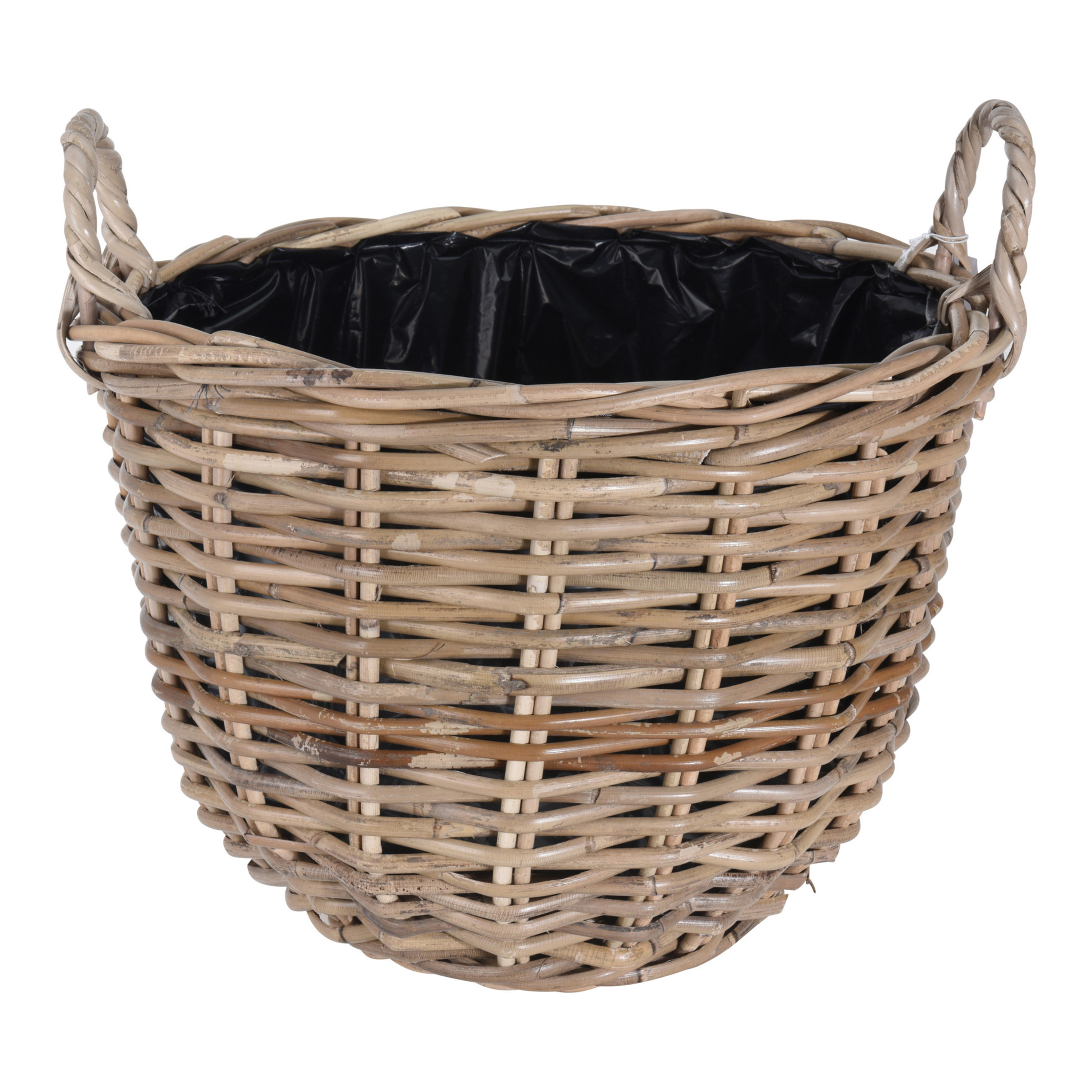 Opbergmand van rotan - D40 cm en H37 cm - Plantenpot - kerstboom mand -