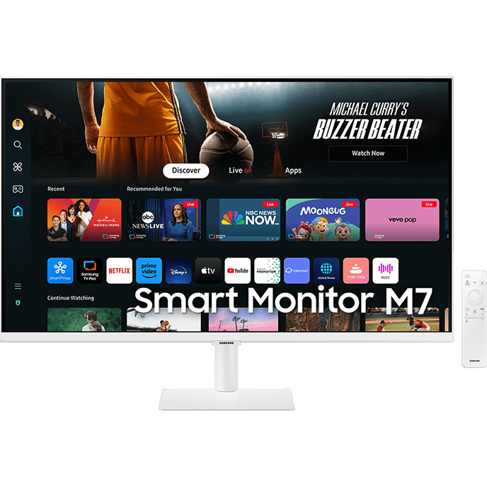 SAMSUNG Smart Monitor M7 M70D LS32DM703UUXEN ledmonitor 2x HDMI, USB-C, WiFi, BT, Sound