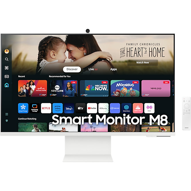 SAMSUNG Smart Monitor M8 M80D LS32DM801UUXEN ledmonitor HDMI, USB-C, WiFi, BT, Sound
