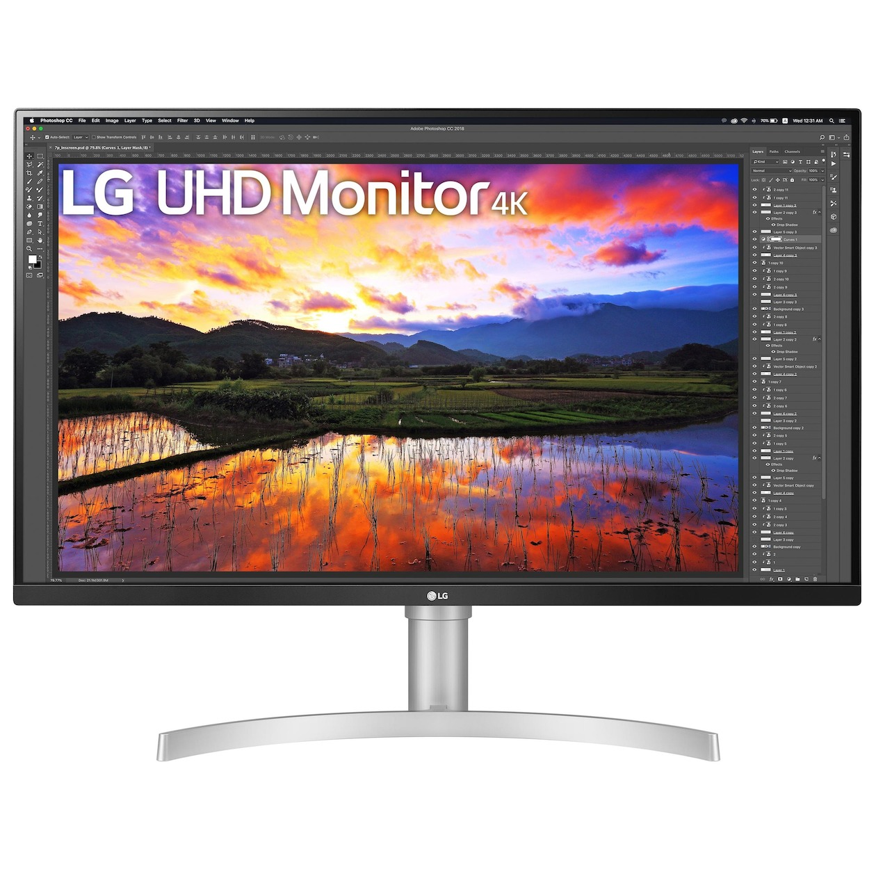 LG UHD IPS 32UN650P-W Monitor Zilver