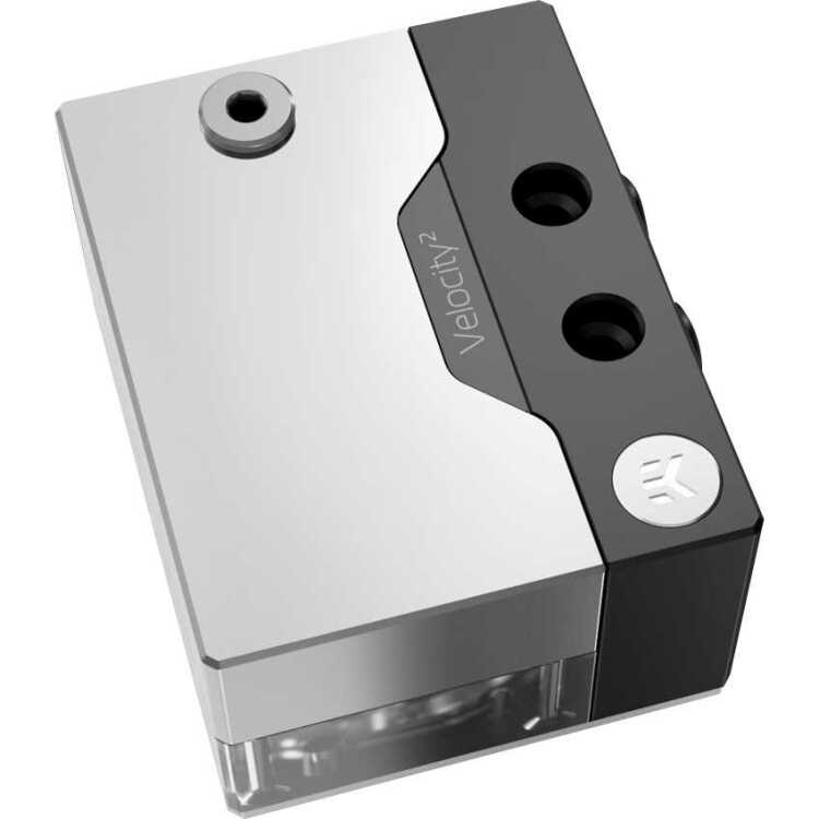 EKWB EK Quantum Velocity² DDC 4.2 PWM D-RGB - AM5 Nickel + Plexi cpu-koeler Pomp-reservoir-waterblok combinatie