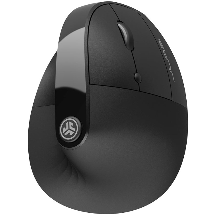 JLab JBuds Ergonomic Wireless Vertical Mouse muis 1200 - 2400 DPI, Bluetooth 5.2 / 2.4 GHz