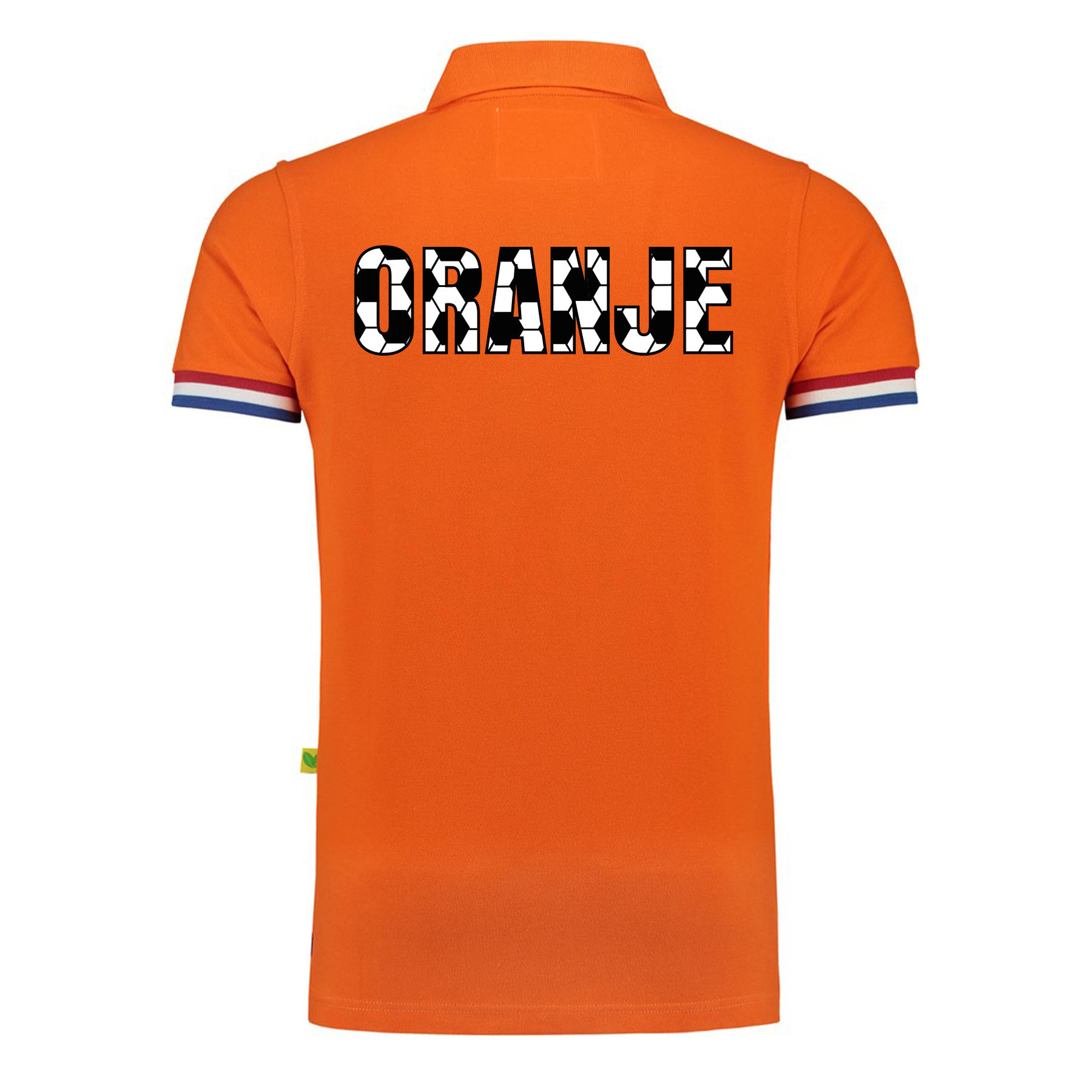 Oranje supporter polo voor heren - voetbalpatroon - oranje - EK/WK voetbal supporter - Nederland XL -