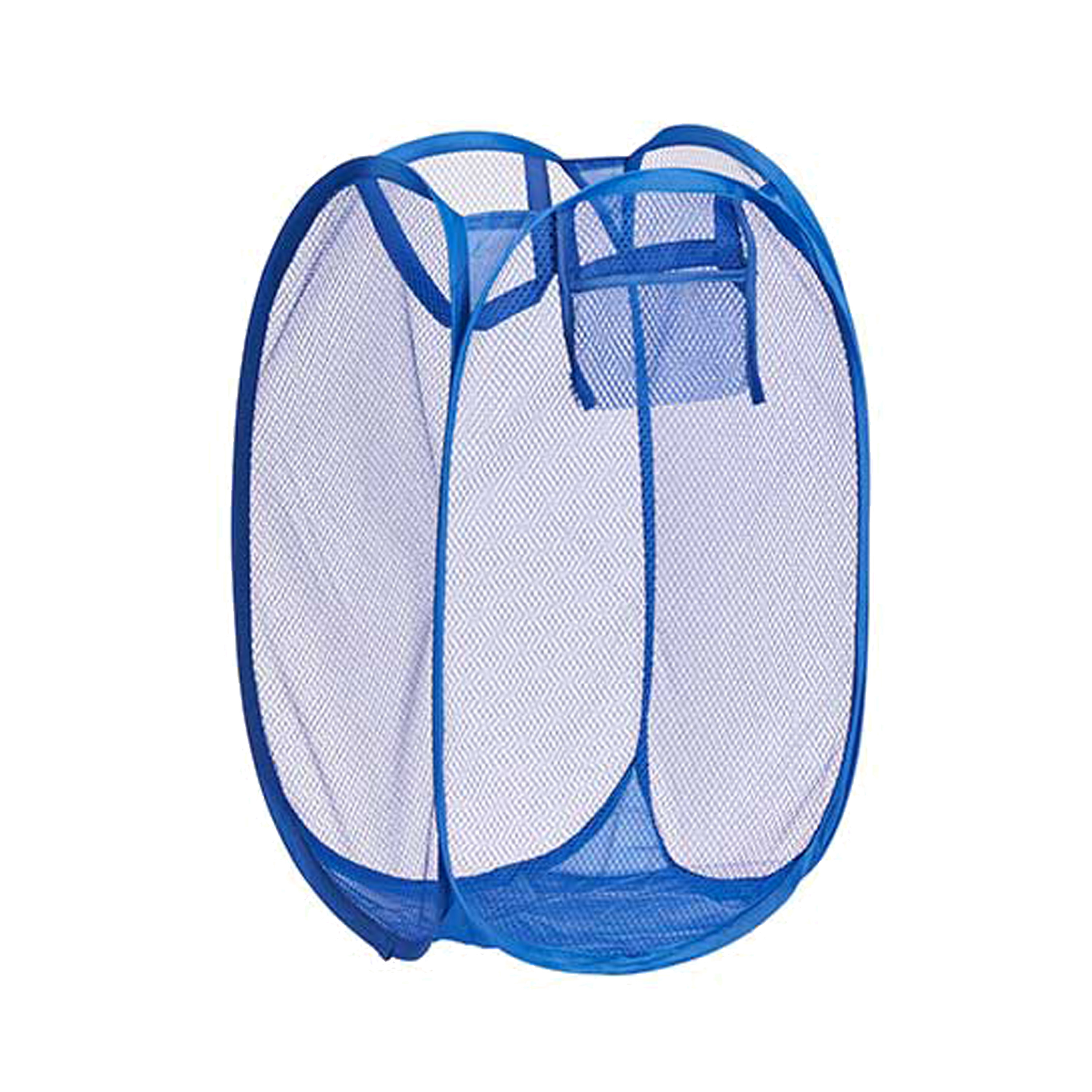 Wasmand flexibel/opvouwbaar - donkerblauw - kunststof - 33 x 33 x 58 cm - 60 liter -