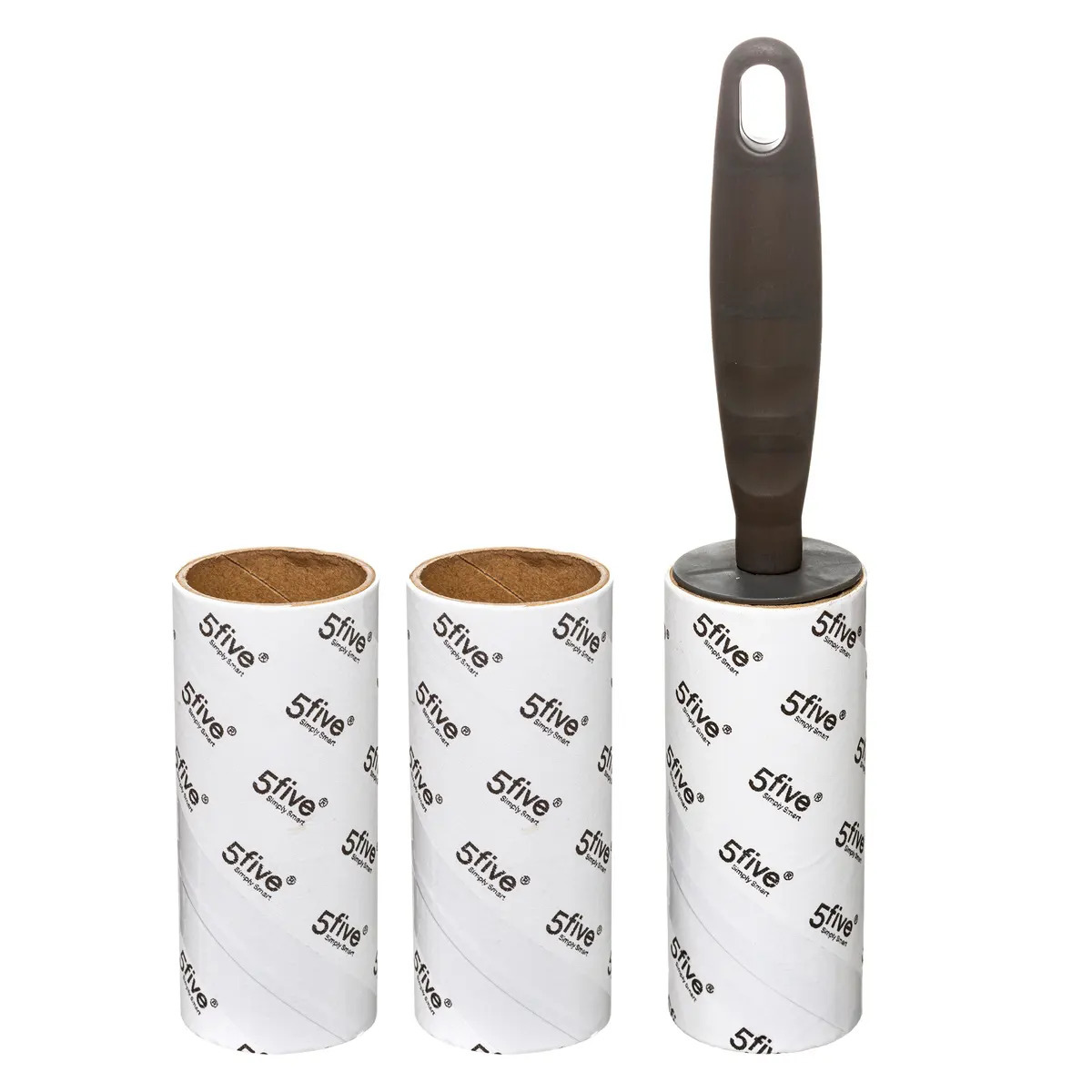 Kledingroller/kleefroller - grijs - 21 cm - 10 vellen met 2x extra rollen -