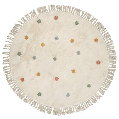 Vloerkleed Charra - off-white - Ø120 cm - Leen Bakker