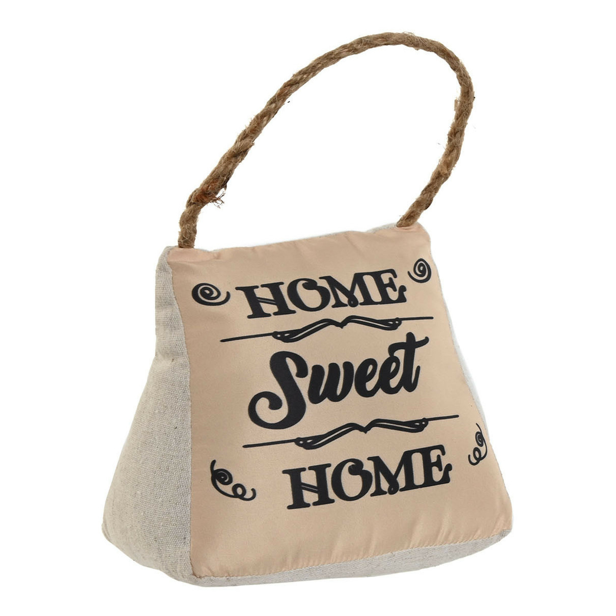 Deurstopper Lofty - 1 kilo - jute/beige - polyester en zand - 17 x 15 cm - Home Sweet Home -