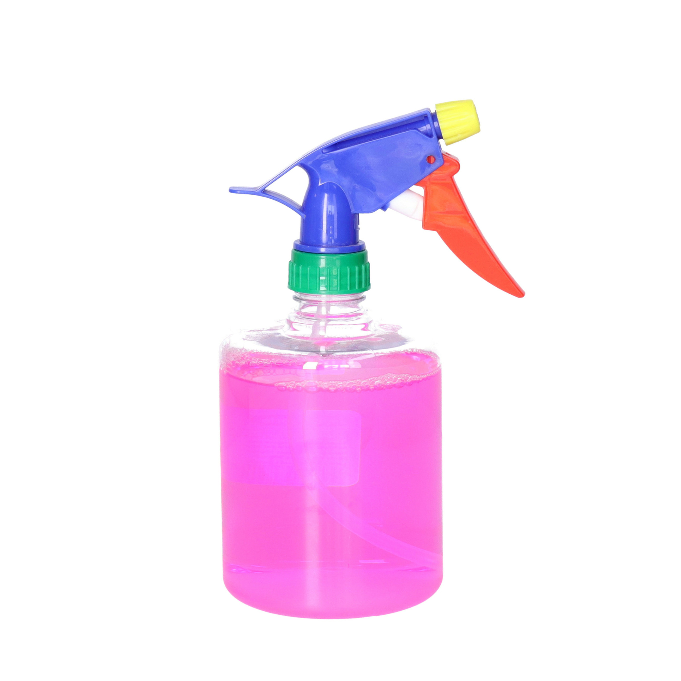 Plantenspuit met een inhoud van 500 ml - transparant - verstuiver kop multi kleuren - 30 cm -
