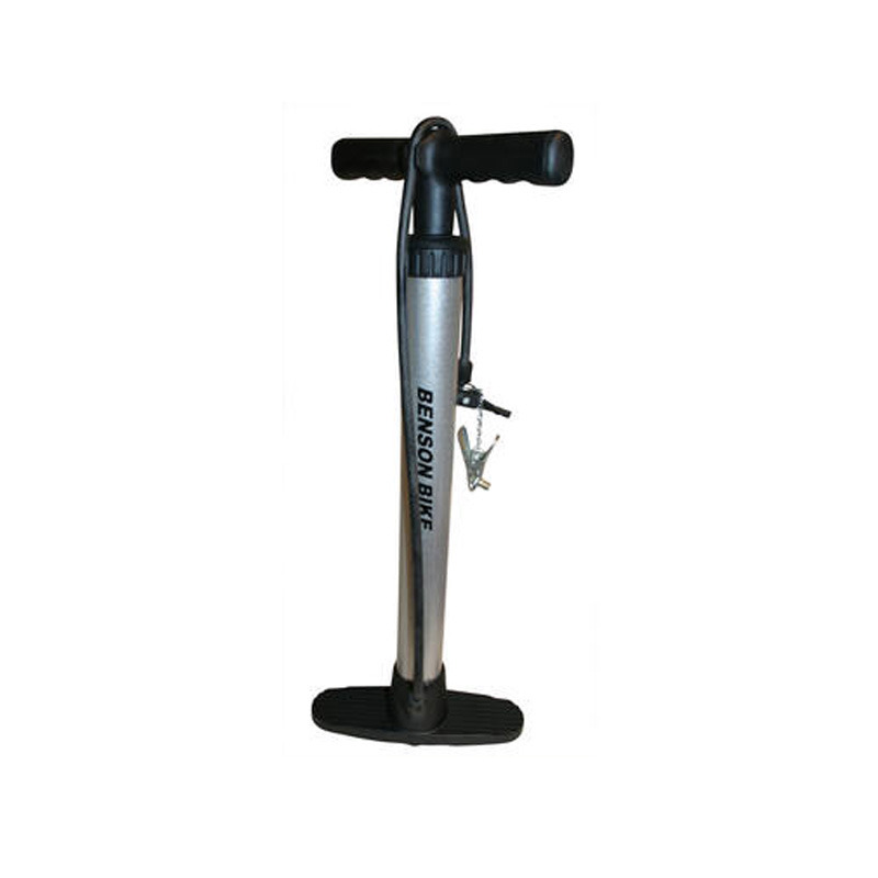 Fietspomp - zilver - 5 bar - 60 cm - Dunlop/Franse/Autoventielen -
