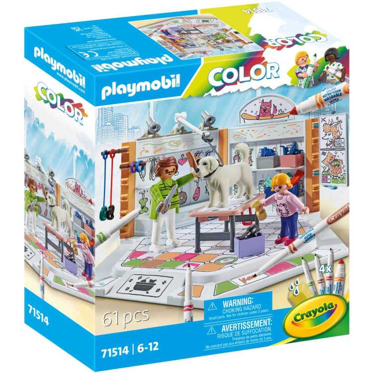PLAYMOBIL Color - Hondensalon constructiespeelgoed