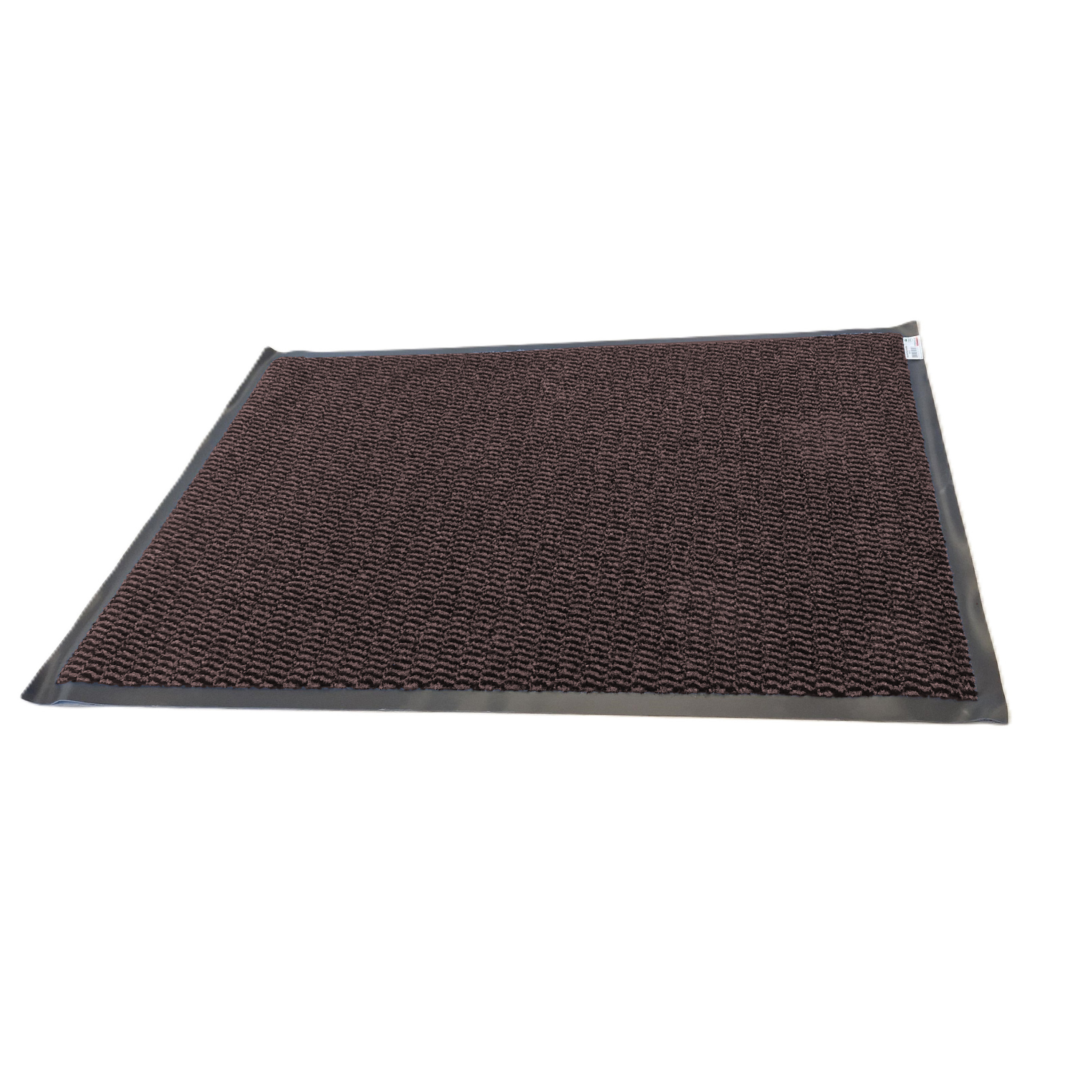 Anti slip deurmat/schoonloopmat PVC - bruin - 90 x 60 cm - voor binnen -