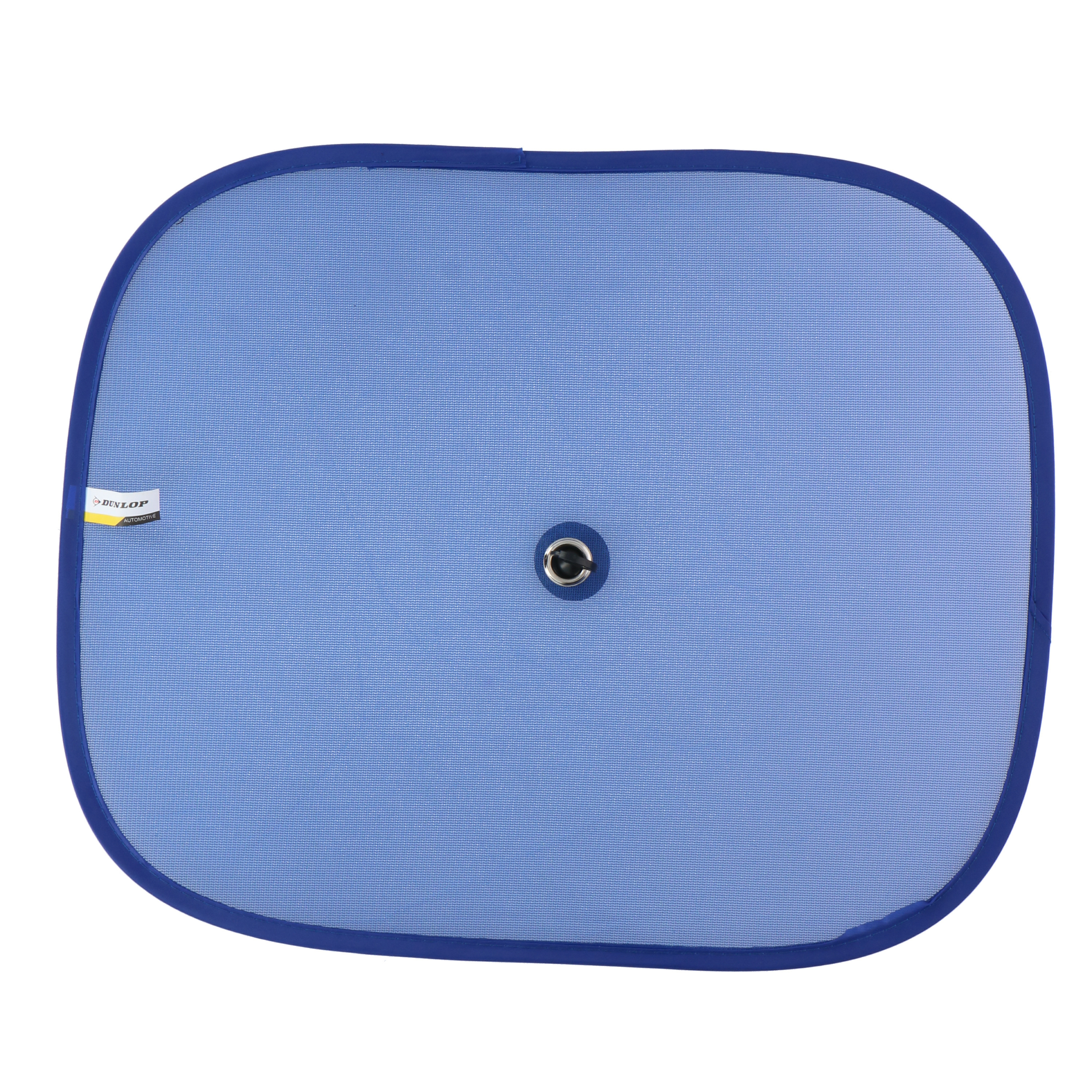 Auto zonnescherm voor zijramen - set van 2 stuks - blauw - kunststof - zuignappen -