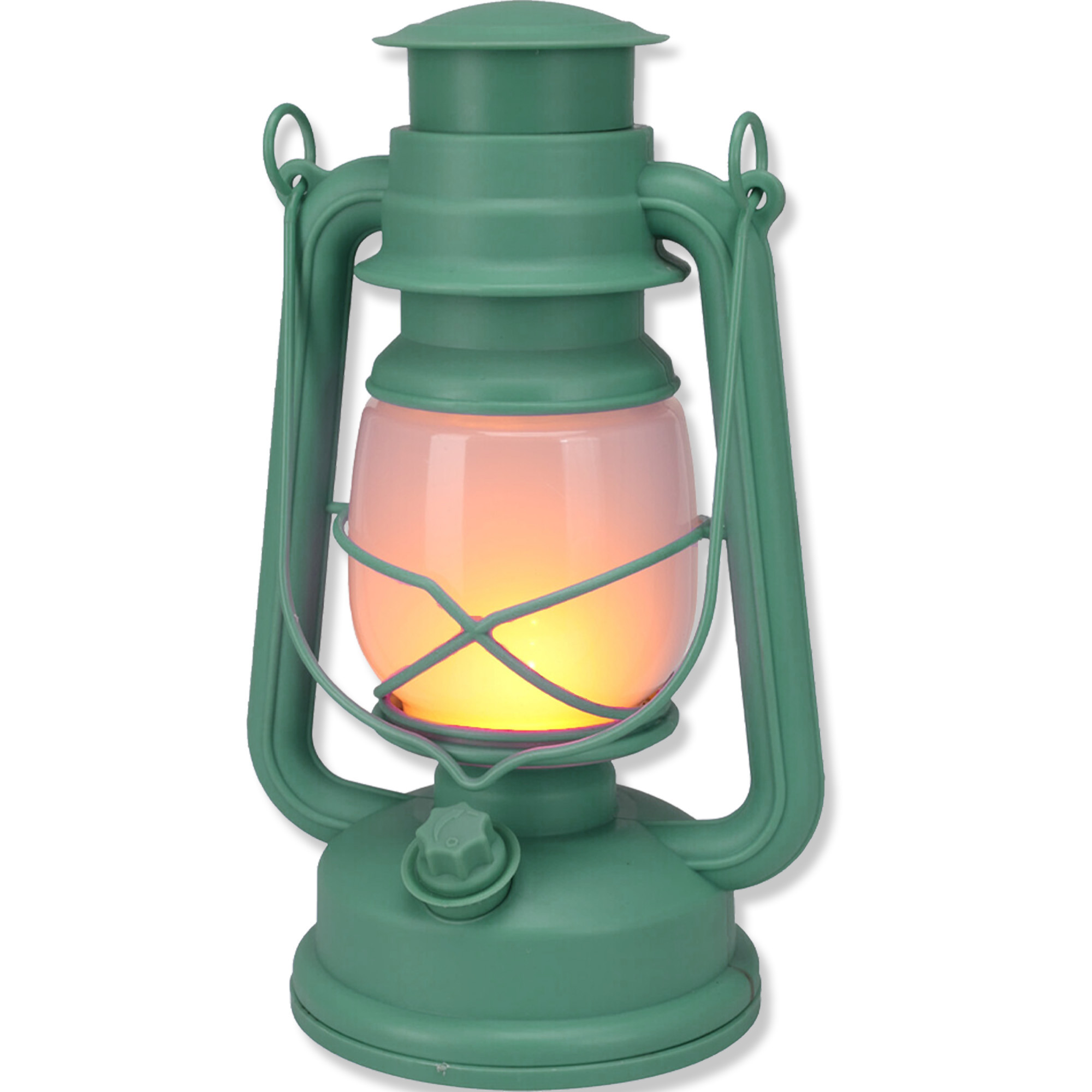 Stormlantaarn - solar - groen - 15 x 12 x 25 cm - tuinverlichting -