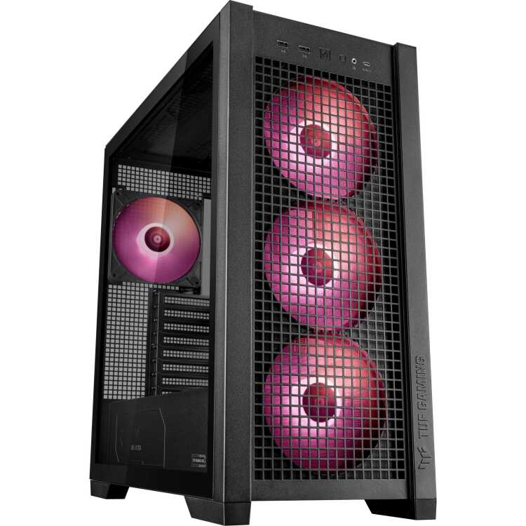 ASUS TUF Gaming GT302 ARGB tower behuizing 2x USB-A | 1x USB-C | RGB | Tempered Glass