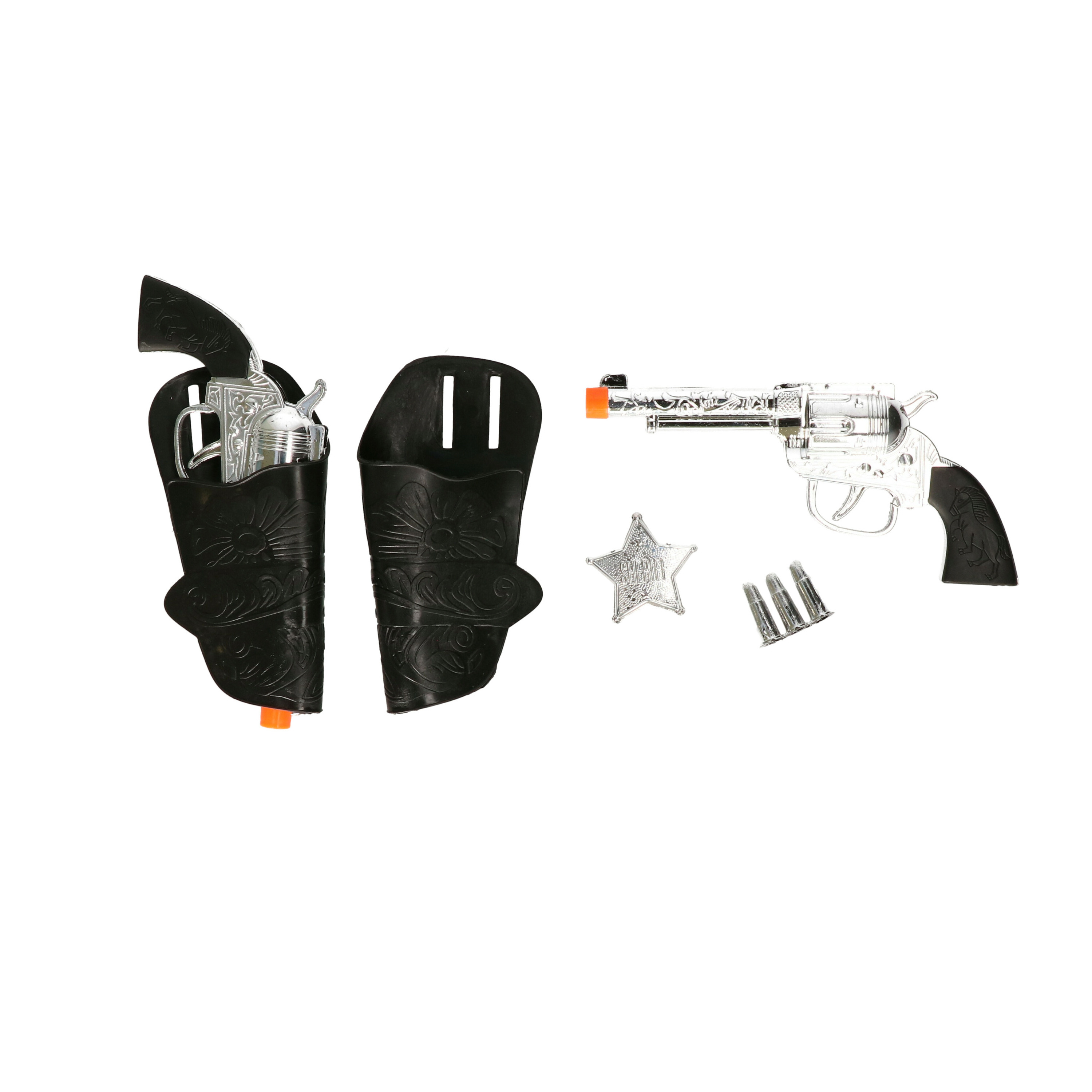 Verkleed speelgoed Cowboys 2 pistolen met accessoires - set - kinderen - kunststof -
