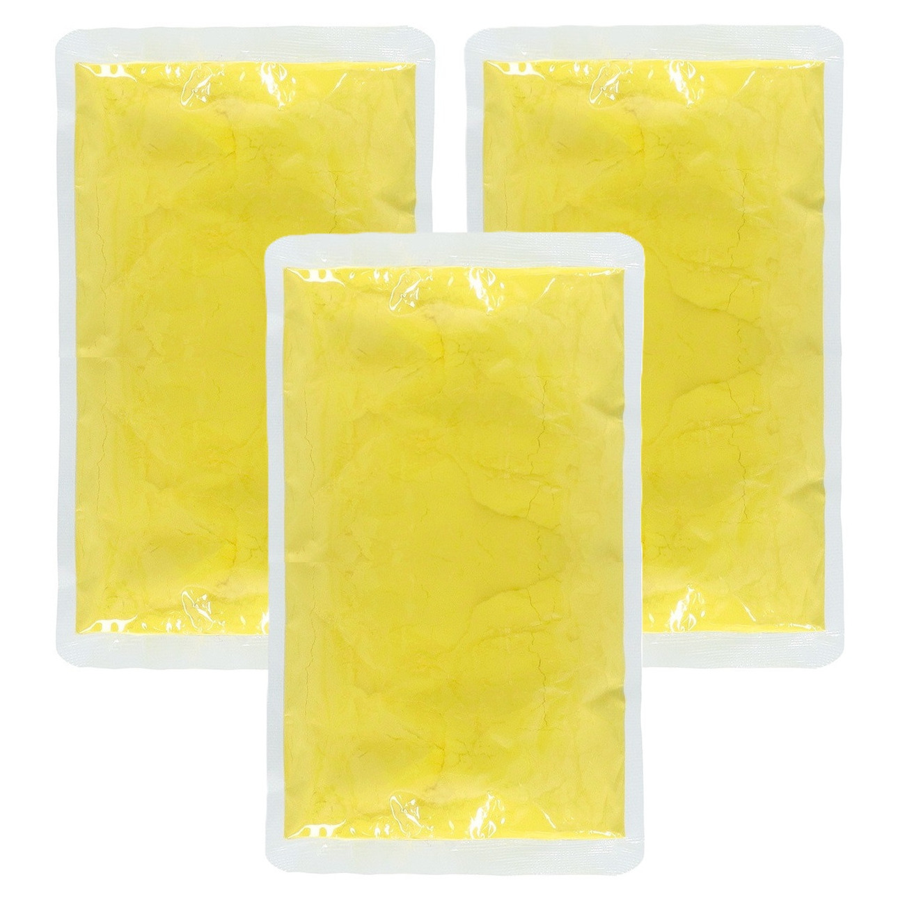 Holi kleurpoeder - 3x - geel - 70 gram - festival/party - heilig kleuren poeder - festival -