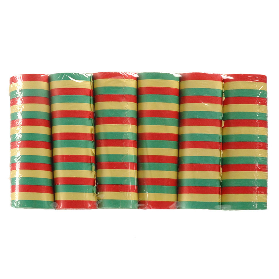 Serpentines - 12x rollen - gekleurd - papier - feestartikelen - brandvertragend -