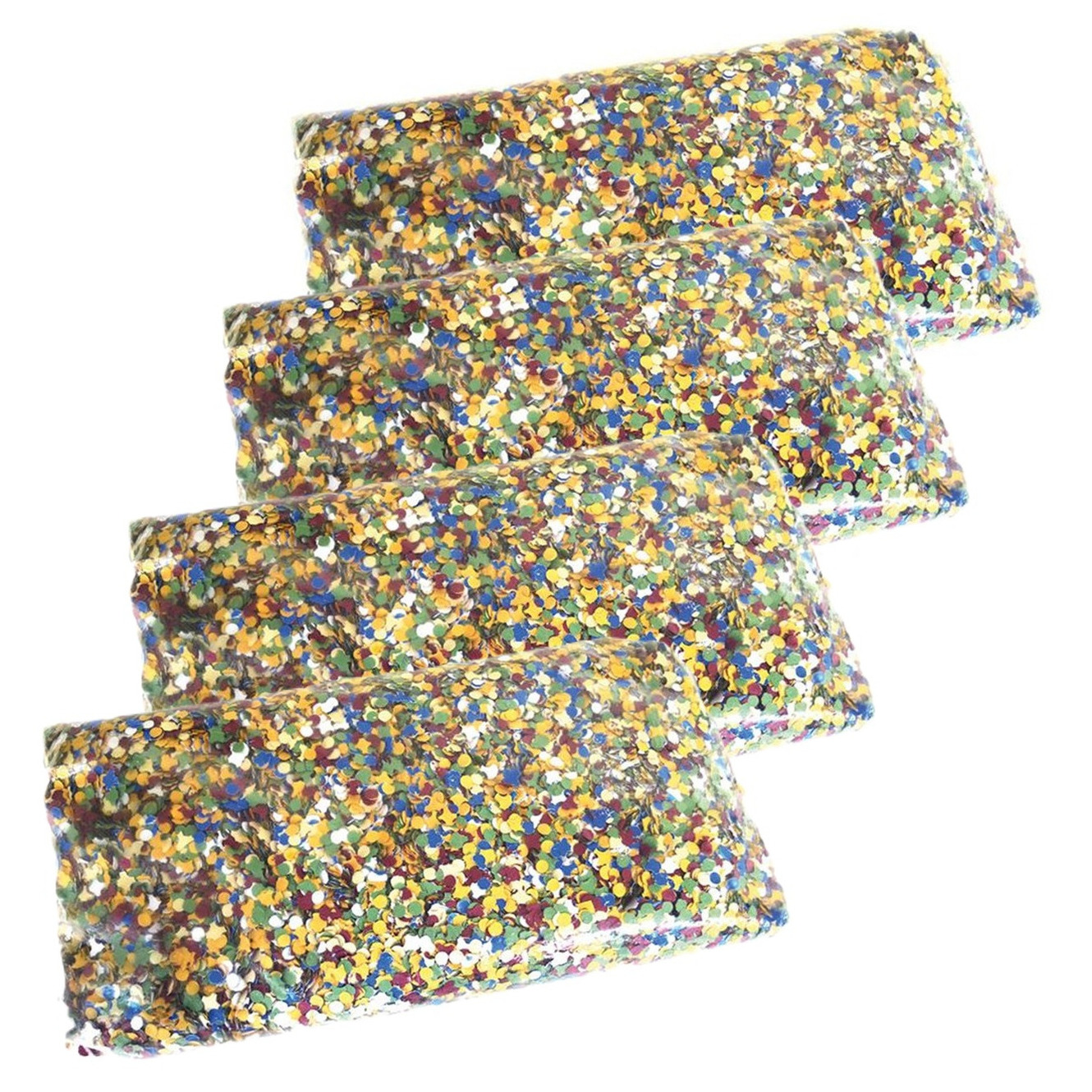 Confetti snippers van papier - 4x - multi colours mix - 1 kilo zak - feestartikelen/versieringen -