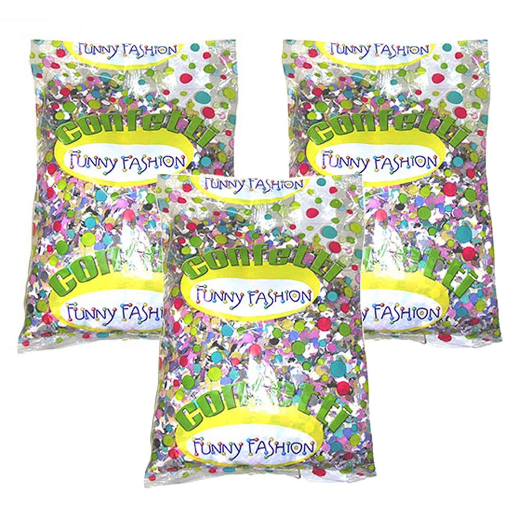 Confetti snippers van papier - 3x - multi colours mix - 250 gram zakje - feestartikelen/versieringen -