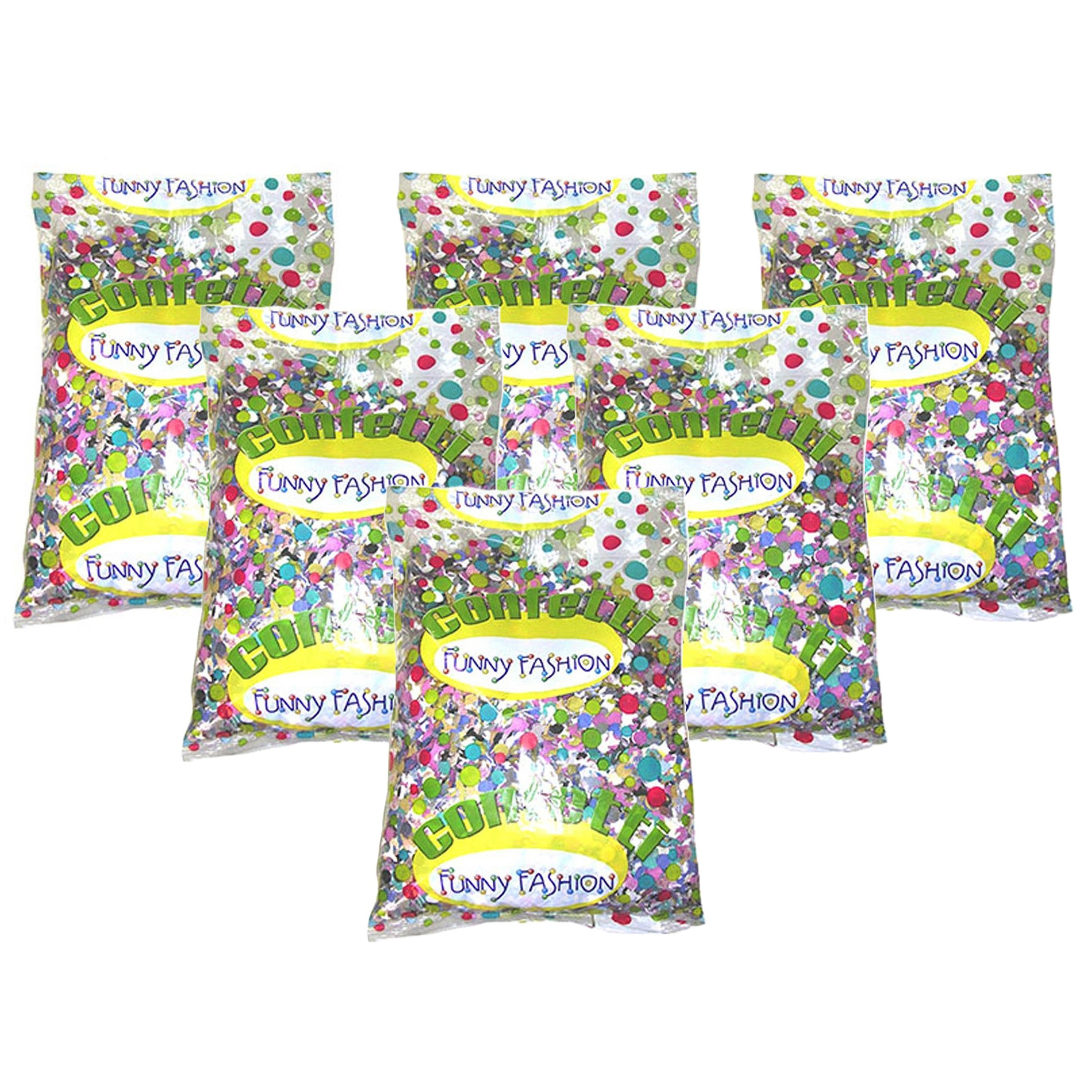 Confetti snippers van papier - 6x - multi colours mix - 250 gram zakje - feestartikelen/versieringen -
