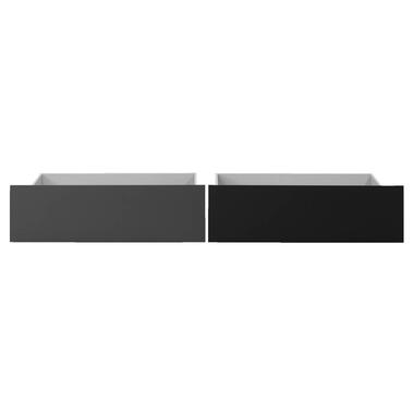 Opberglades Tempo - antraciet/zwart - 31x99x70 cm - Leen Bakker
