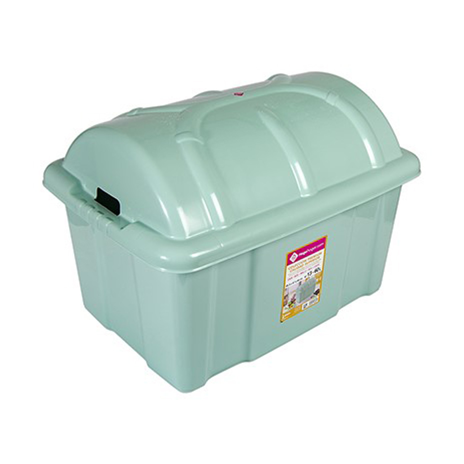 Speelgoed schatkist groot - 65 x 47 x 44 cm - 60 liter - kunststof - met deksel - mintgroen -
