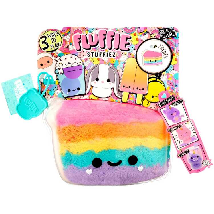 MGA Entertainment Fluffie Stuffiez - kleine knuffel Taart/Pizza pluchenspeelgoed Assortiment product