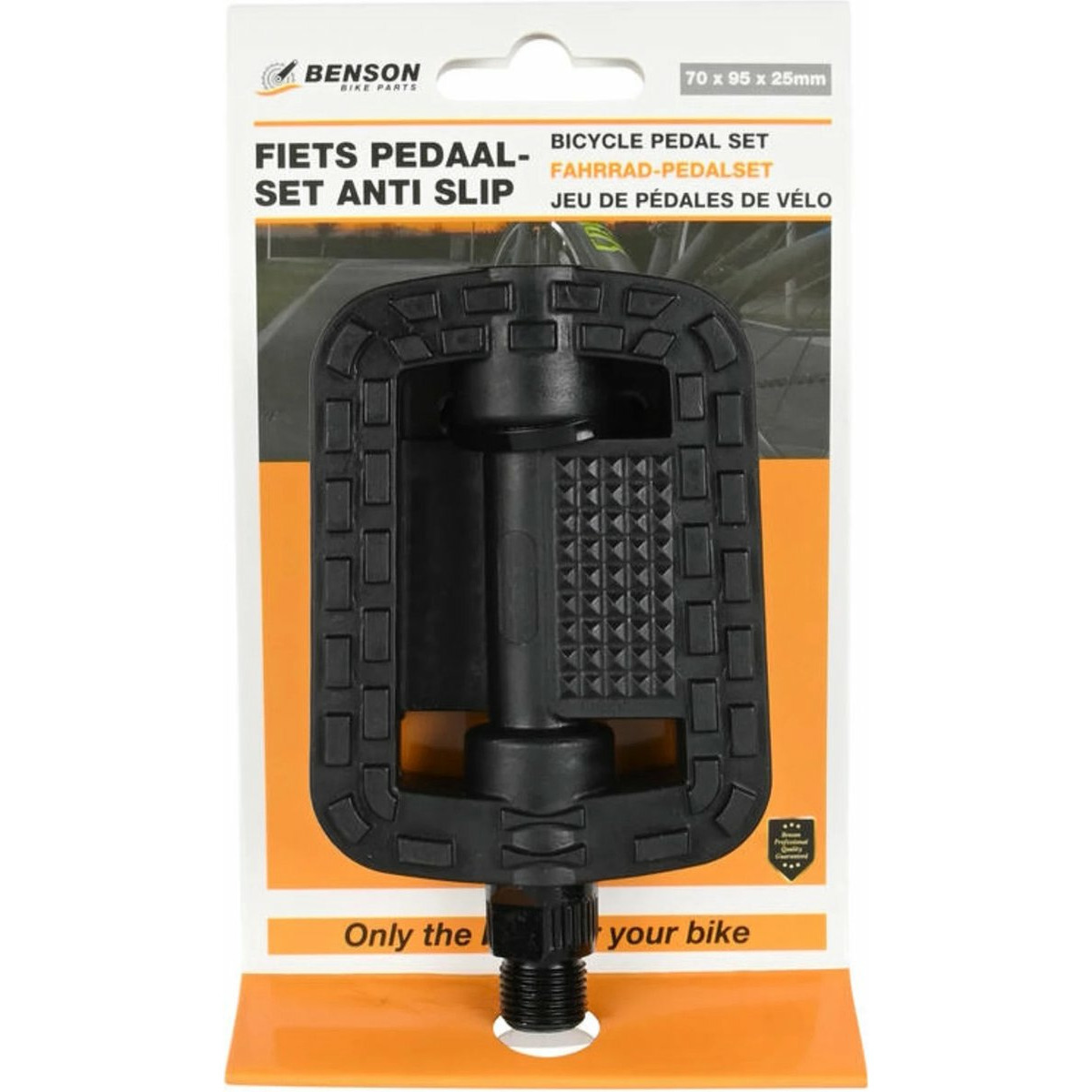 Fiets Pedaalset - Anti-slip - Met Reflectoren - 14 mm - Schroefdraad -