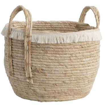 Mand Pablo L - naturel - stro - 32xØ33,5 cm - Leen Bakker