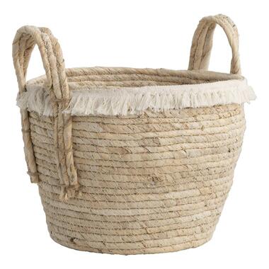 Mand Pablo M - naturel - stro - 29,5xØ30 cm - Leen Bakker