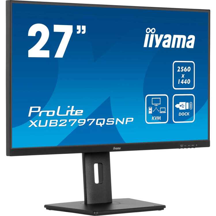 iiyama ProLite XUB2797QSNP-B1 ledmonitor HDMI, DisplayPort, USB-C, LAN, Audio