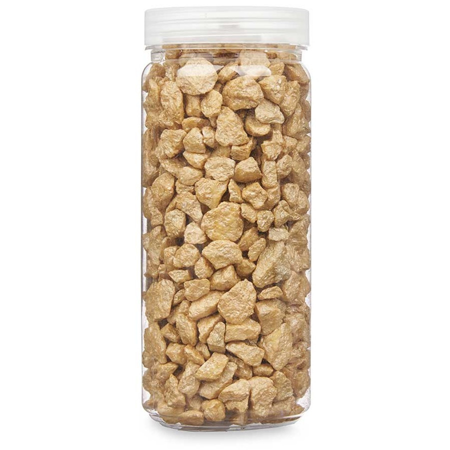 Giftdecor decoratie stenen/steentjes/kiezels - beige - 10-20 mm steentjes - potje 700 gram -