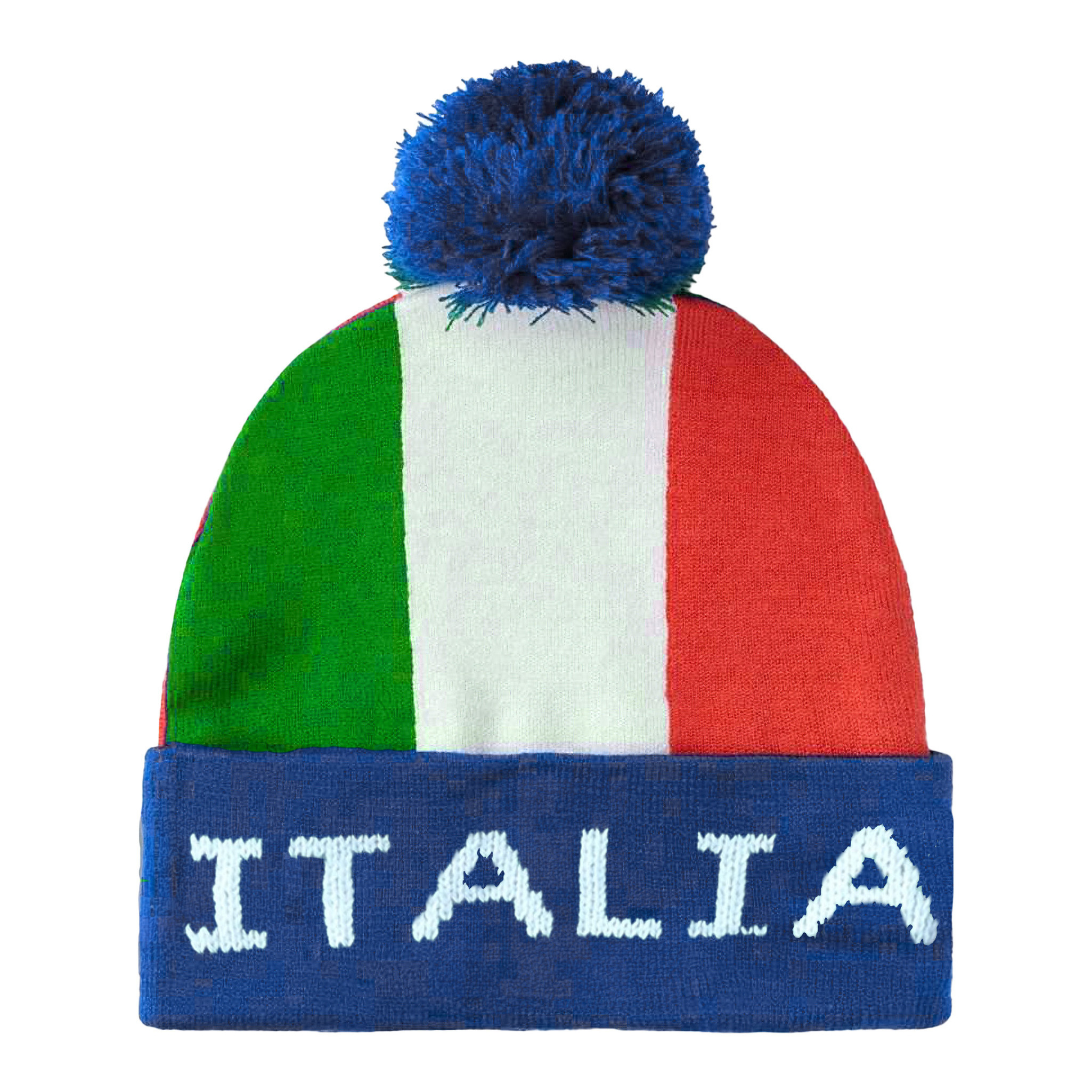 Verkleed muts - Supporters Italie - voor volwassenen - in vlag kleuren - polyester -