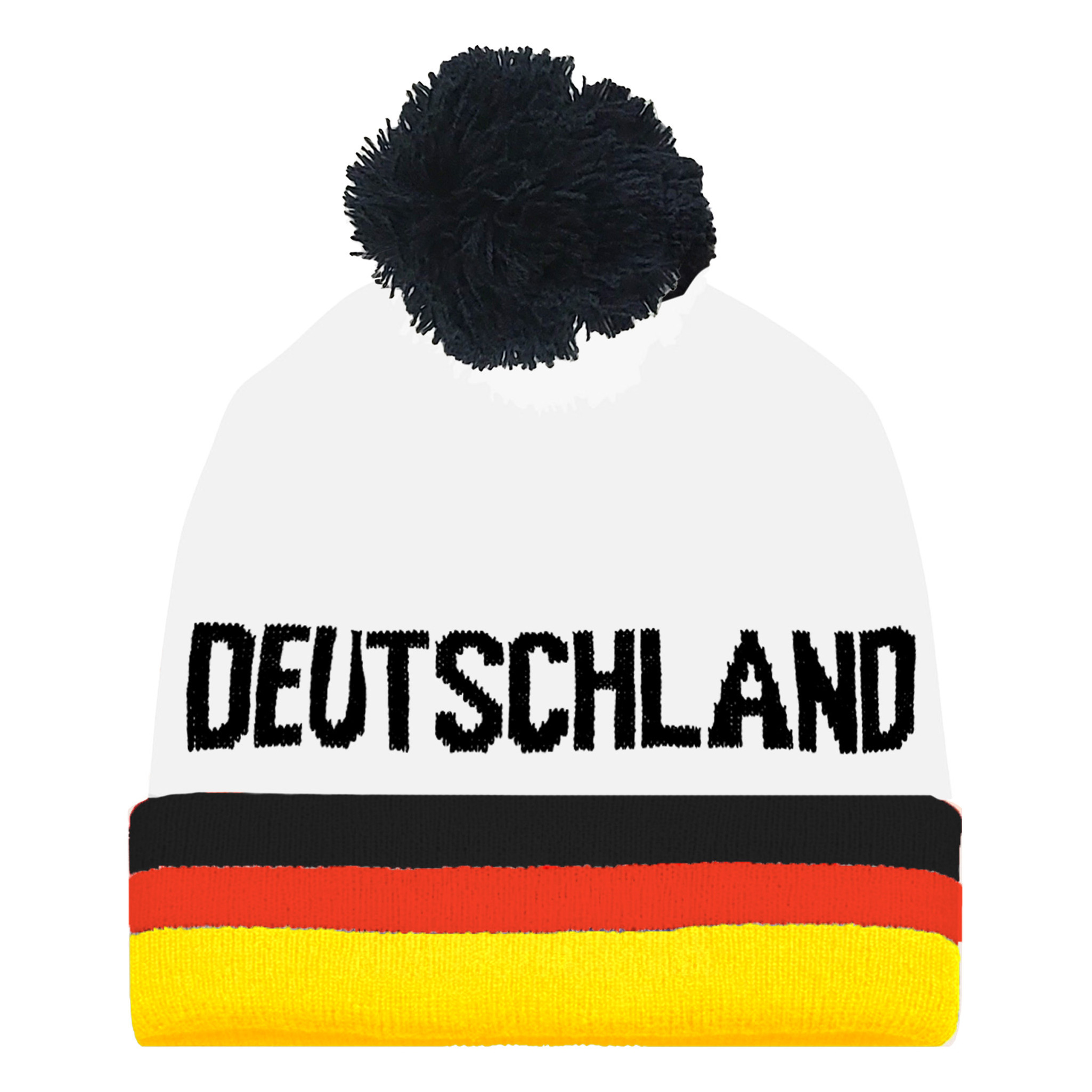 Verkleed muts - Supporters Duitsland - voor volwassenen - in vlag kleuren - polyester -