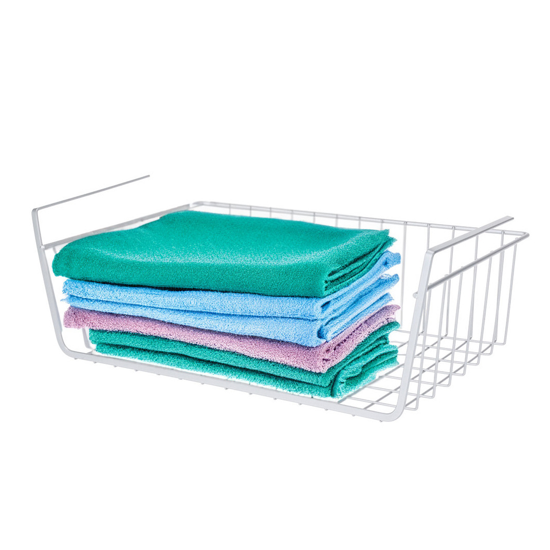 Hangmand voor kast - metaal - 40 x 26 x 14 cm - grijs - kastmandje -