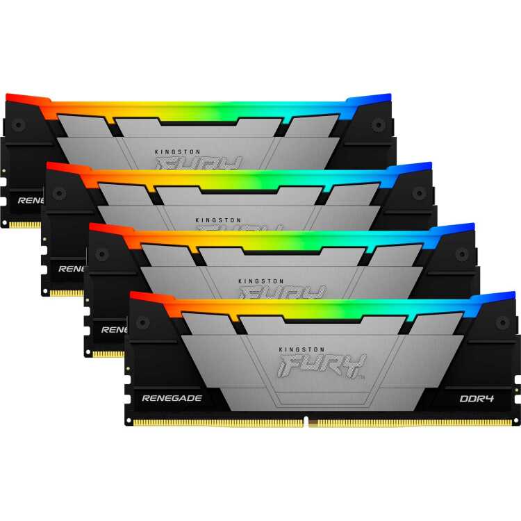 Kingston FURY 128 GB DDR4-3600 Quad-Kit werkgeheugen KF436C18RB2AK4/128, Renegade RGB, XMP 2.0