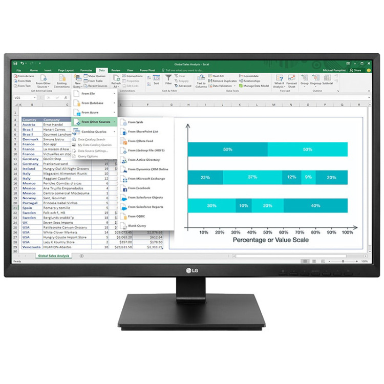 LG 24BK55YT-B ledmonitor VGA, HDMI, DisplayPort